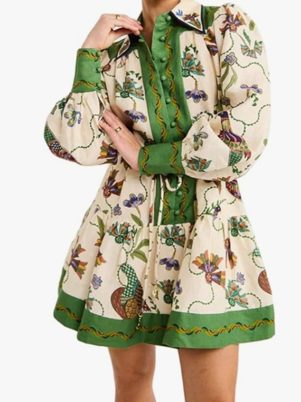 Women's Summer Shirt Dress, Wear with a Belt Casual Button-Down Dress